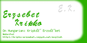 erzsebet kripko business card